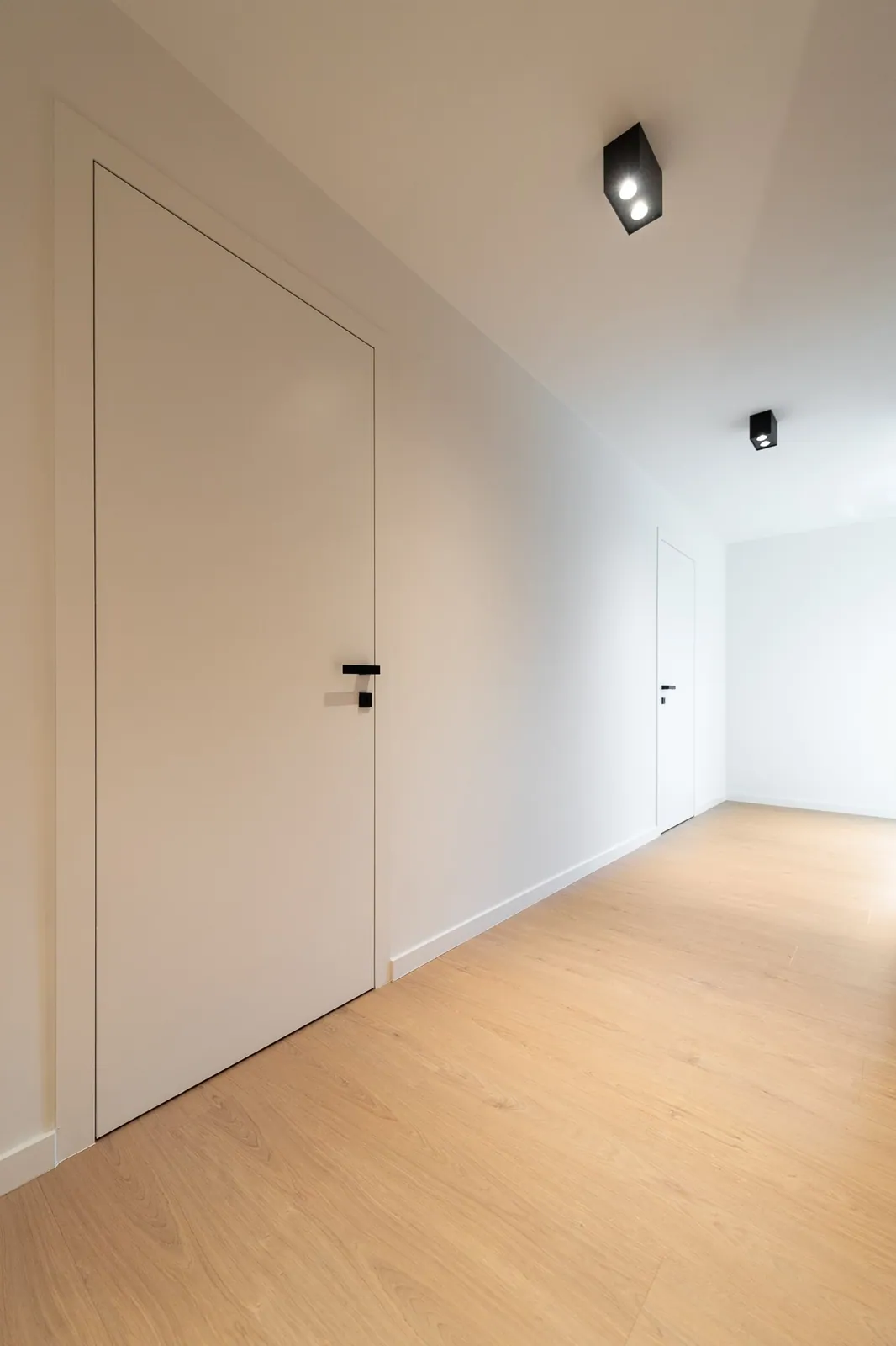 Binnendeur vlak met de wand, zonder zichtbare deuromlijsting