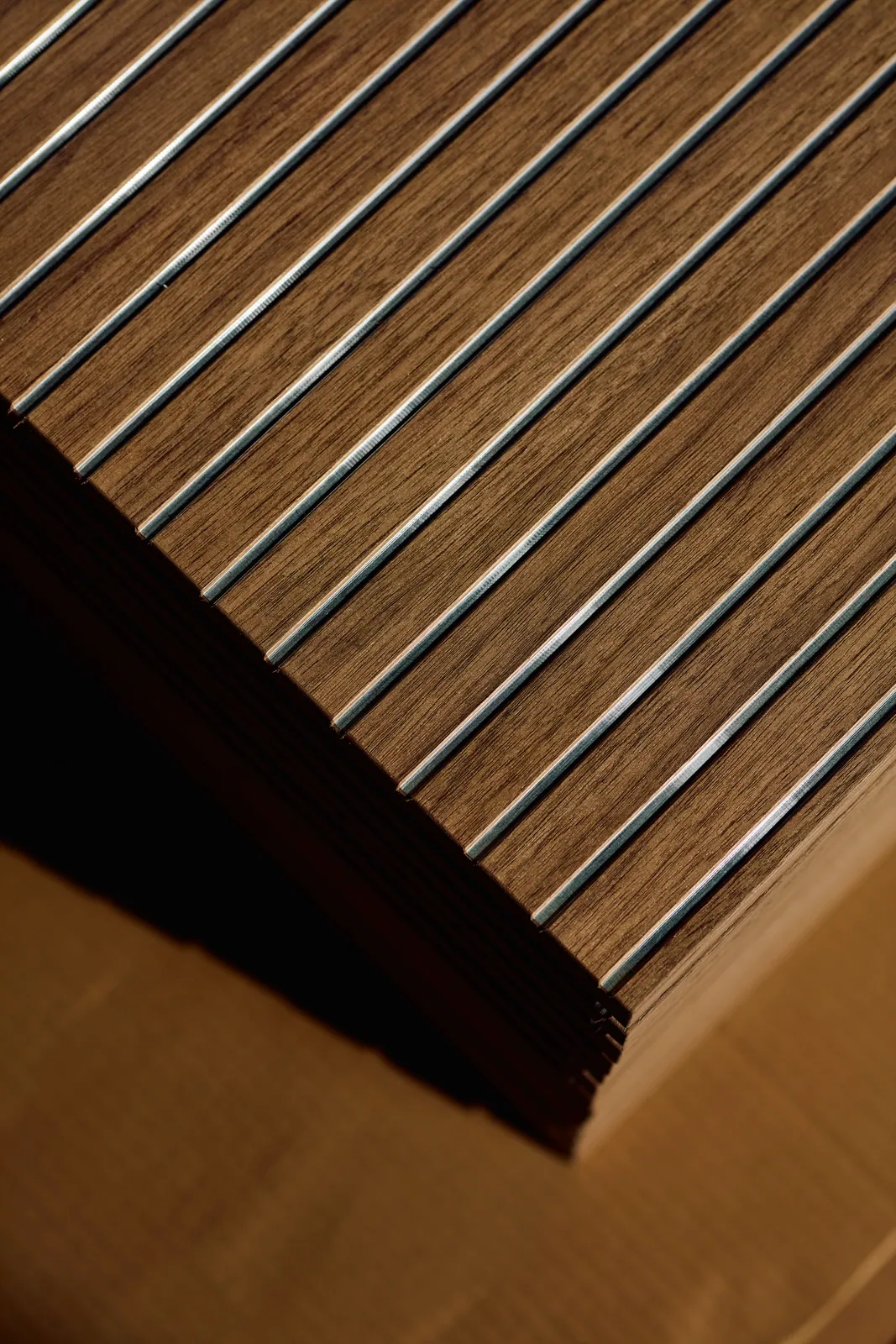 Detail van massieve eik in een keuken