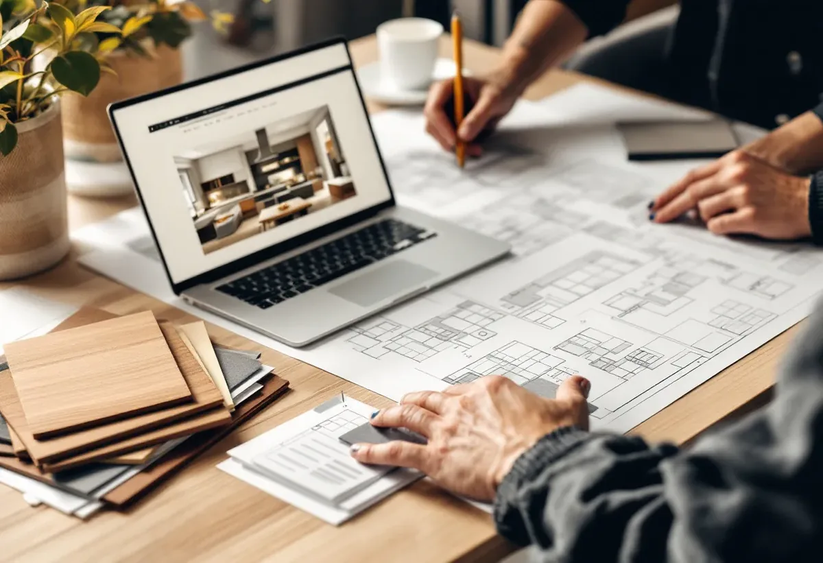 Ontwerp: plannen, stalen en 3D-beeld van een project