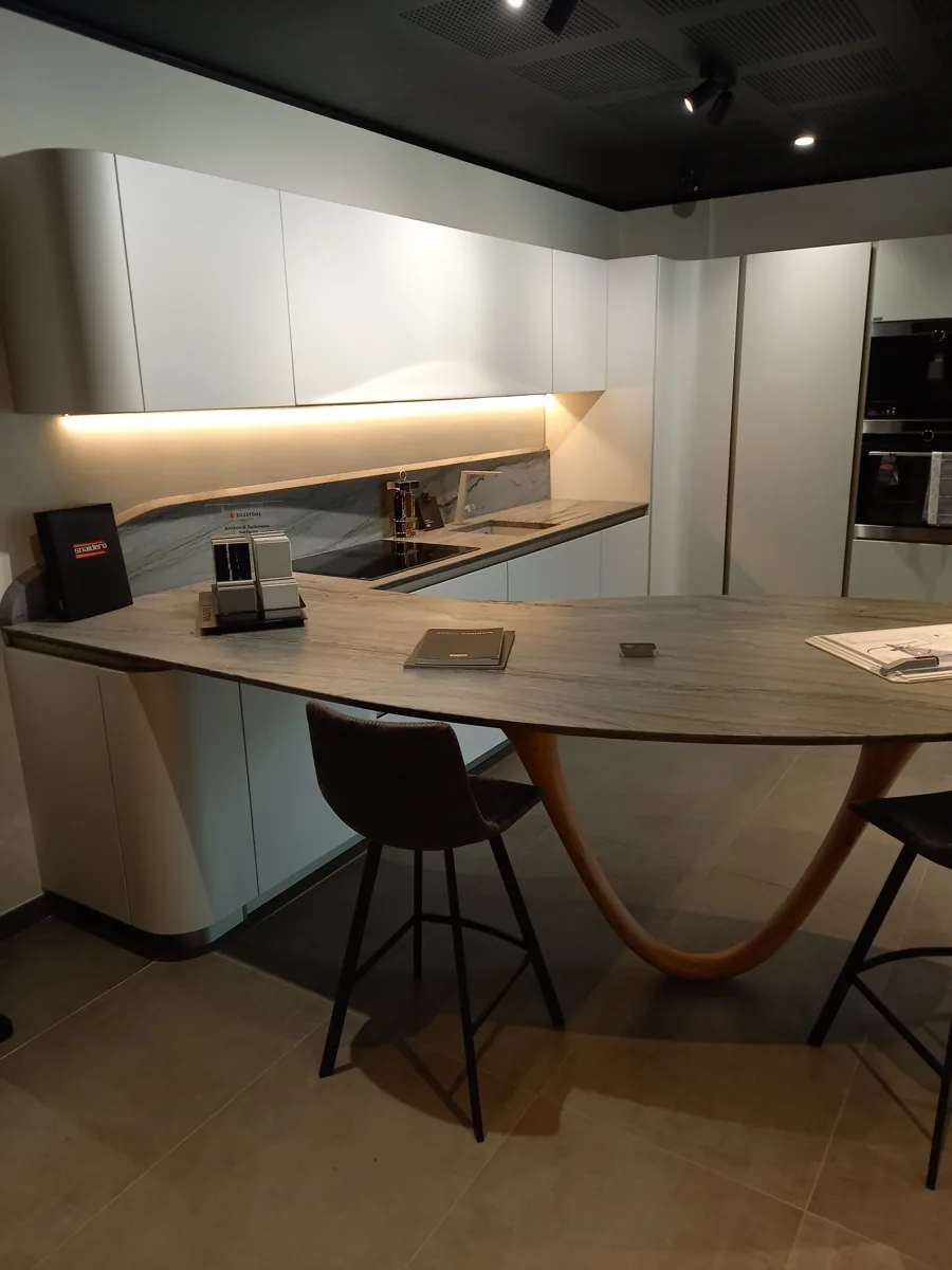 Materiaalsfeer in de showroom van Beersel